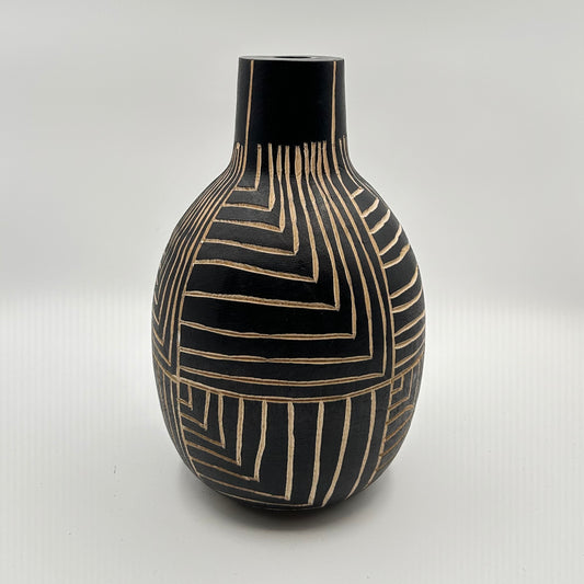 Jacaranda wooden vase