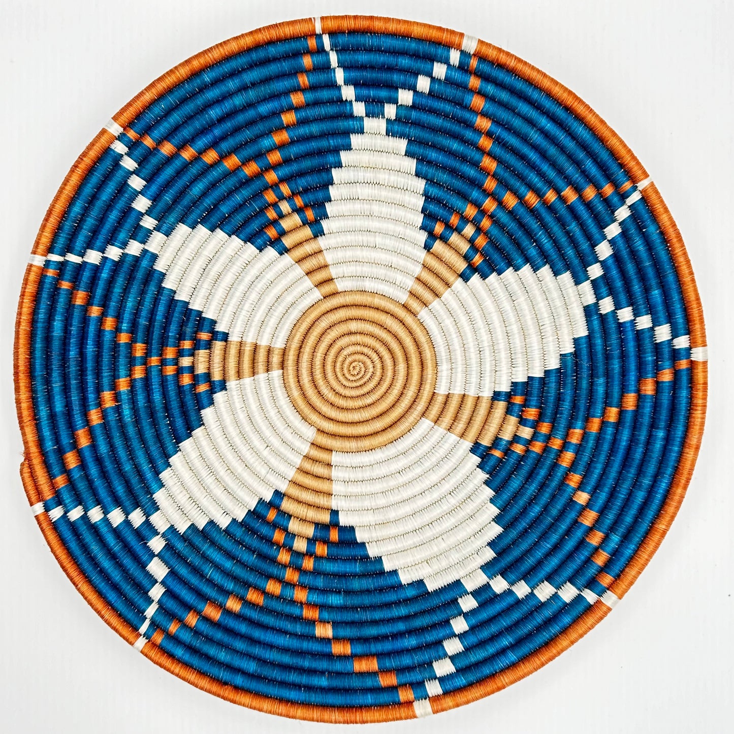 Fine Weaving Wall Hanging - Blue & Orange - Large