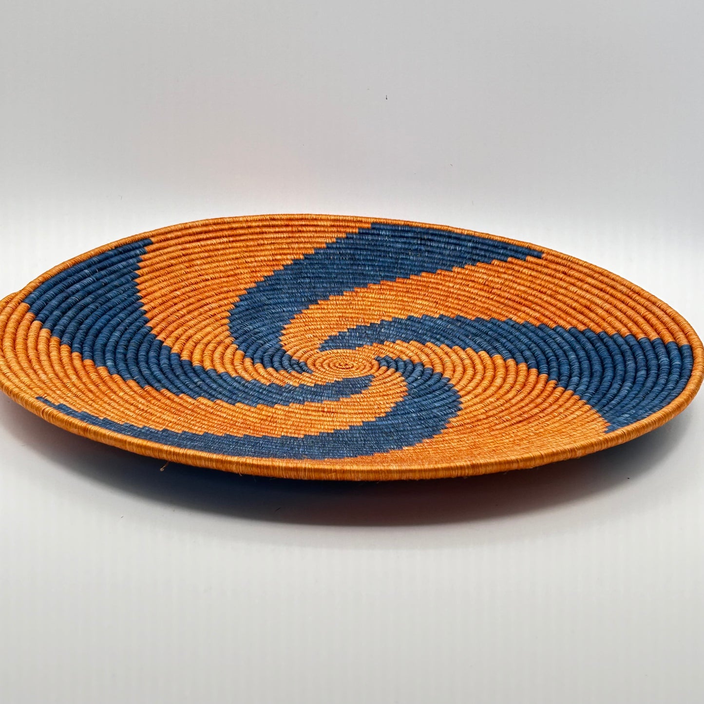 Fine Weaving Wall Hanging - Spiral Orange Large