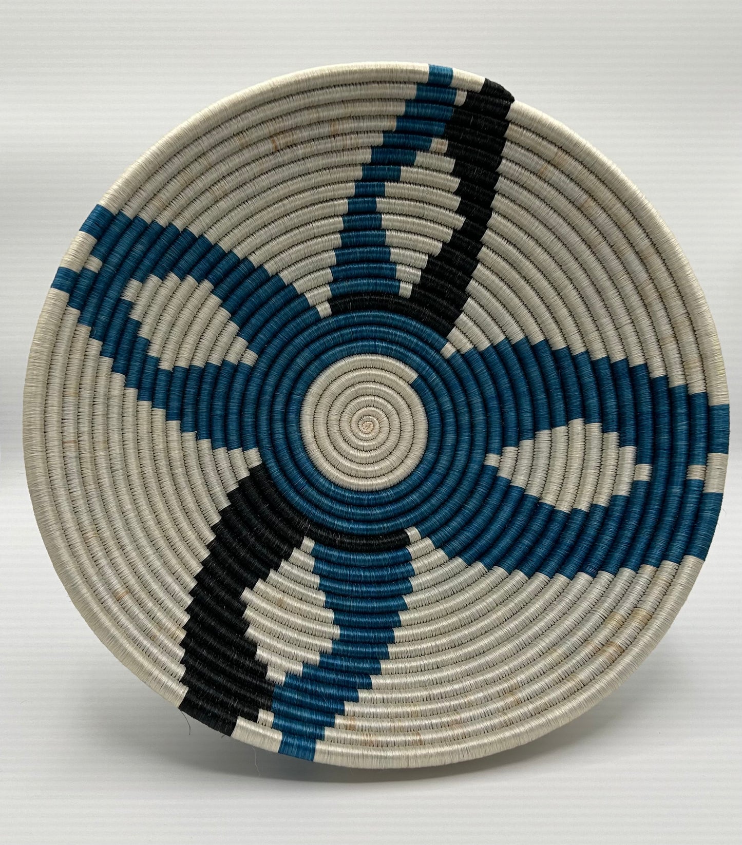 Bakuli Handwoven Bowl - Black, Blue ,White - Large