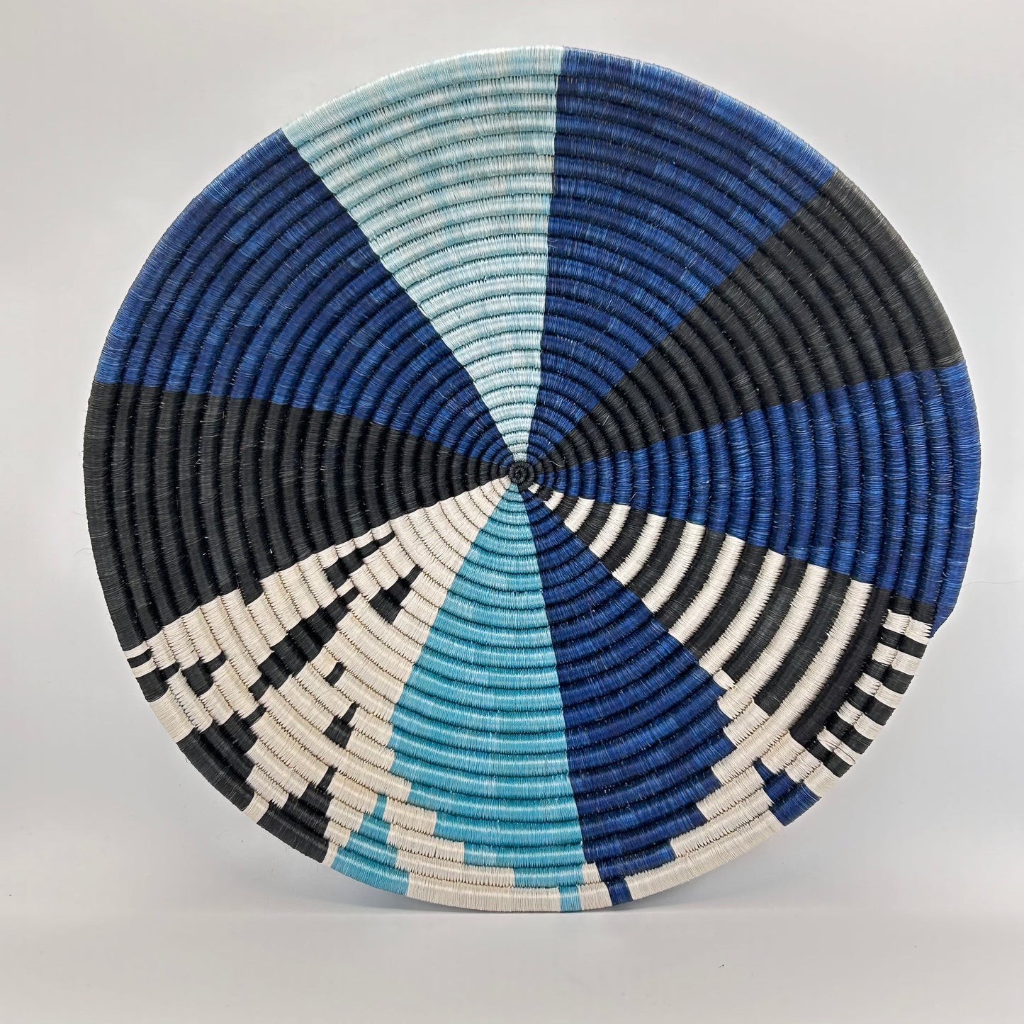 Bakuli Handwoven Bowl - Blue & Black - Large