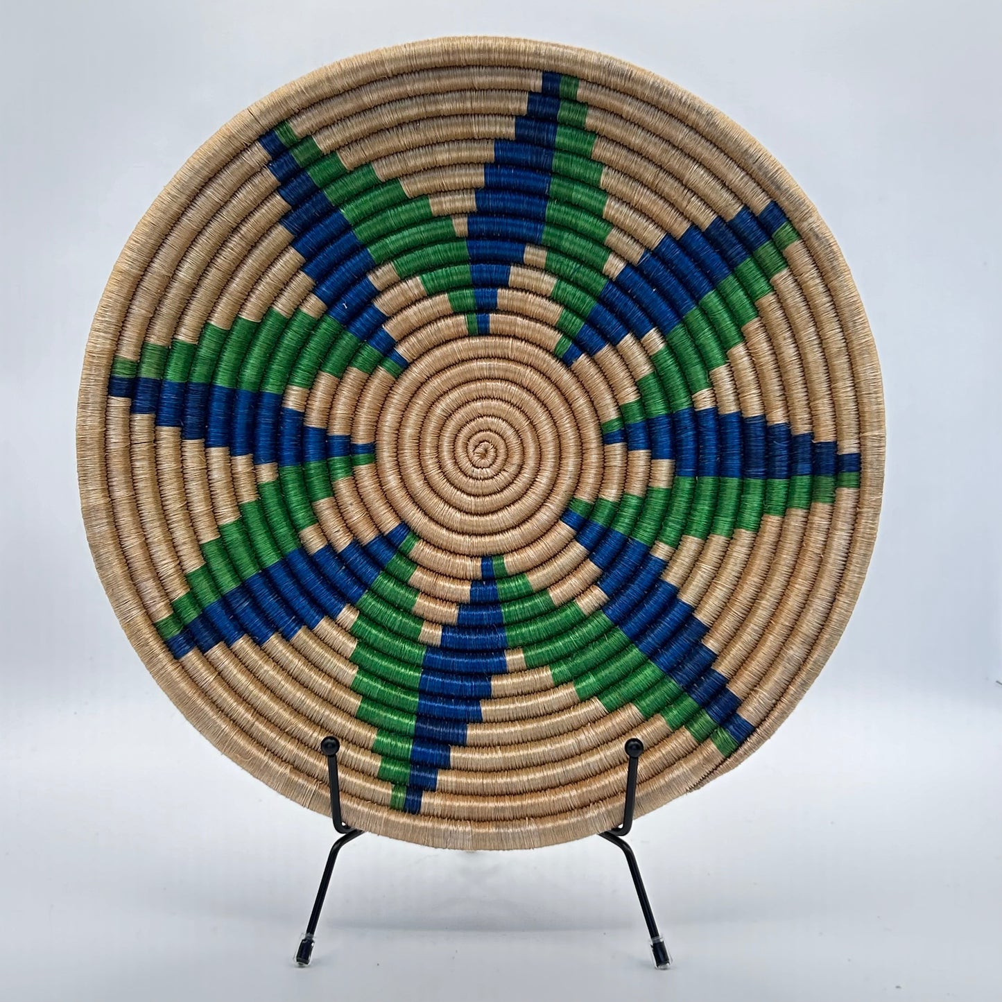 Bakuli Handwoven Bowl - Blue & Green - Medium