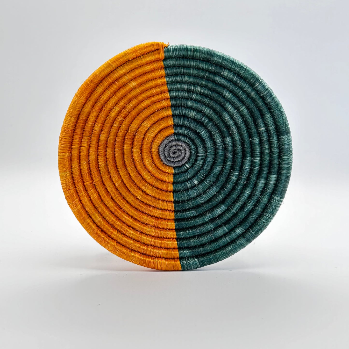 Bakuli Handwoven Bowl - Green & Orange Mini