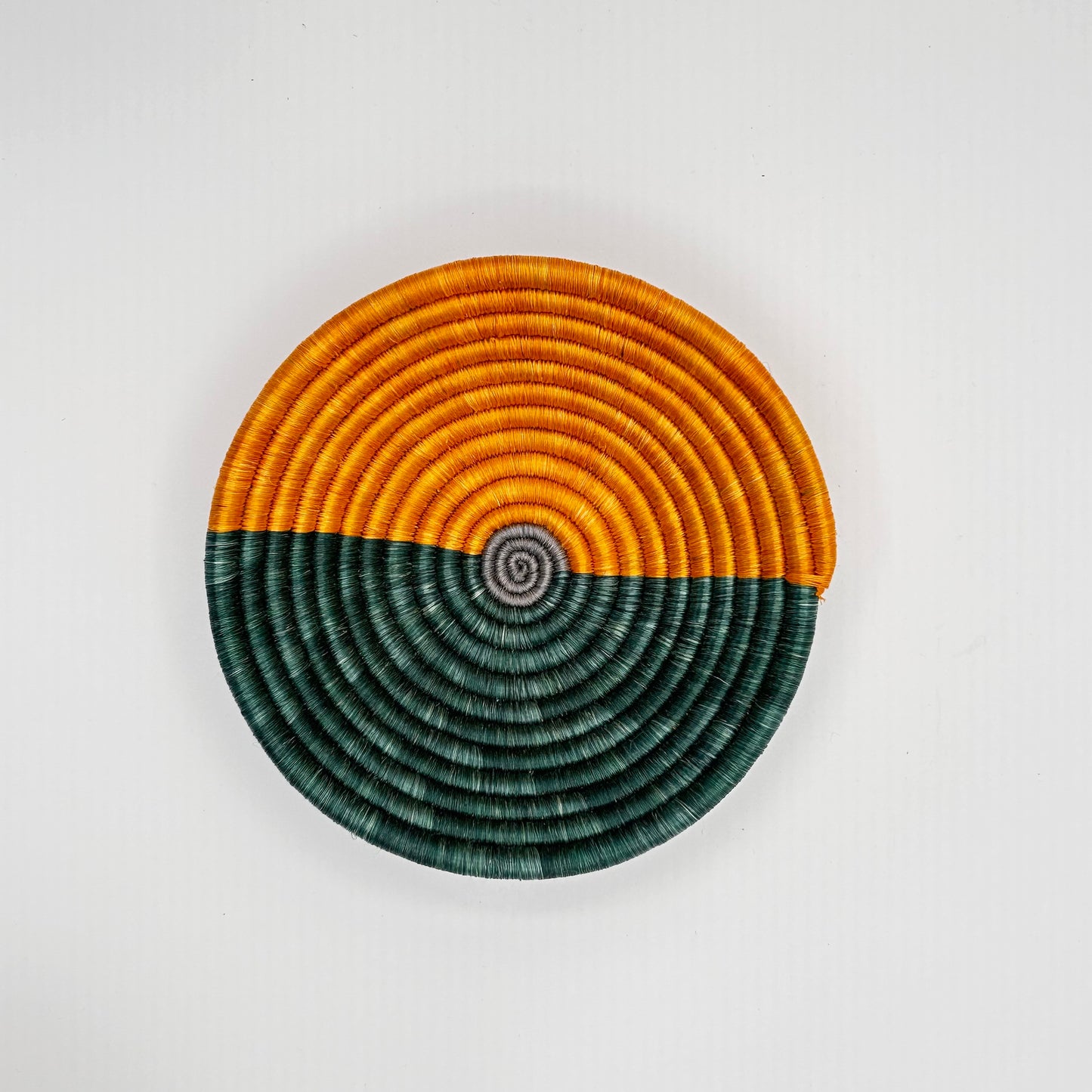 Bakuli Handwoven Bowl - Green & Orange Mini