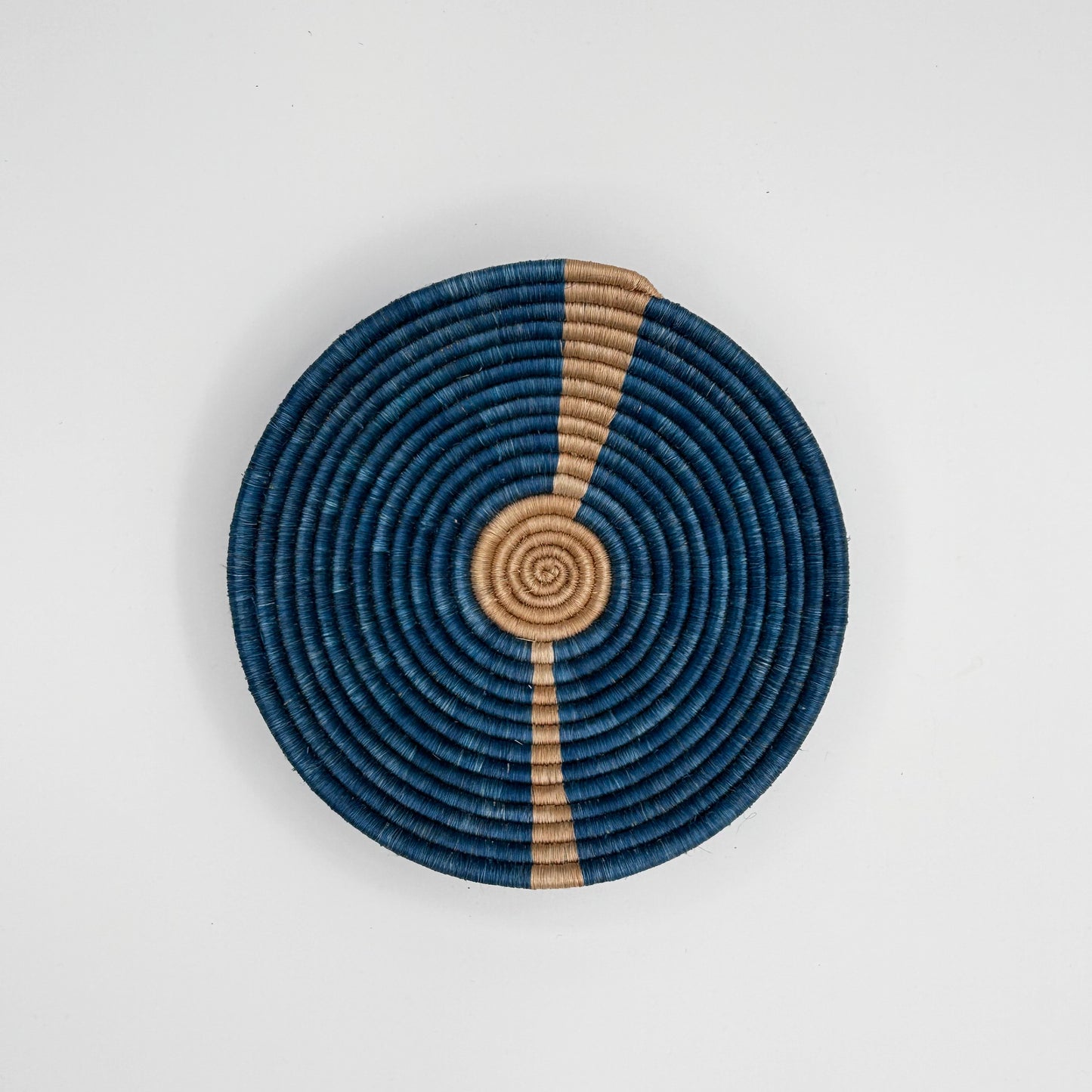 Bakuli Handwoven Bowl - Blue & Gold Mini