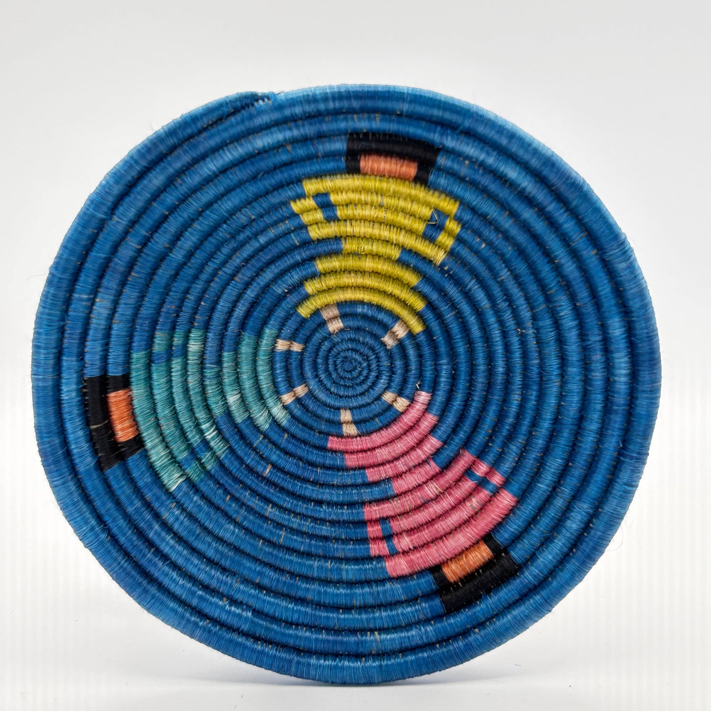 Bakuli Handwoven Bowl - Blue & Yellow Mini