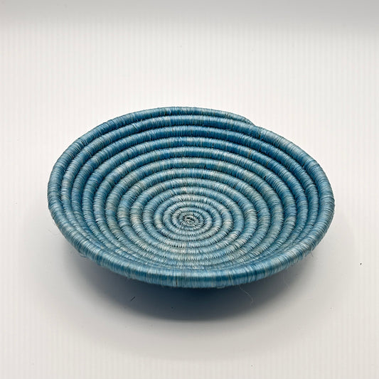 Bakuli Handwoven Bowl -Neon Blue Mini