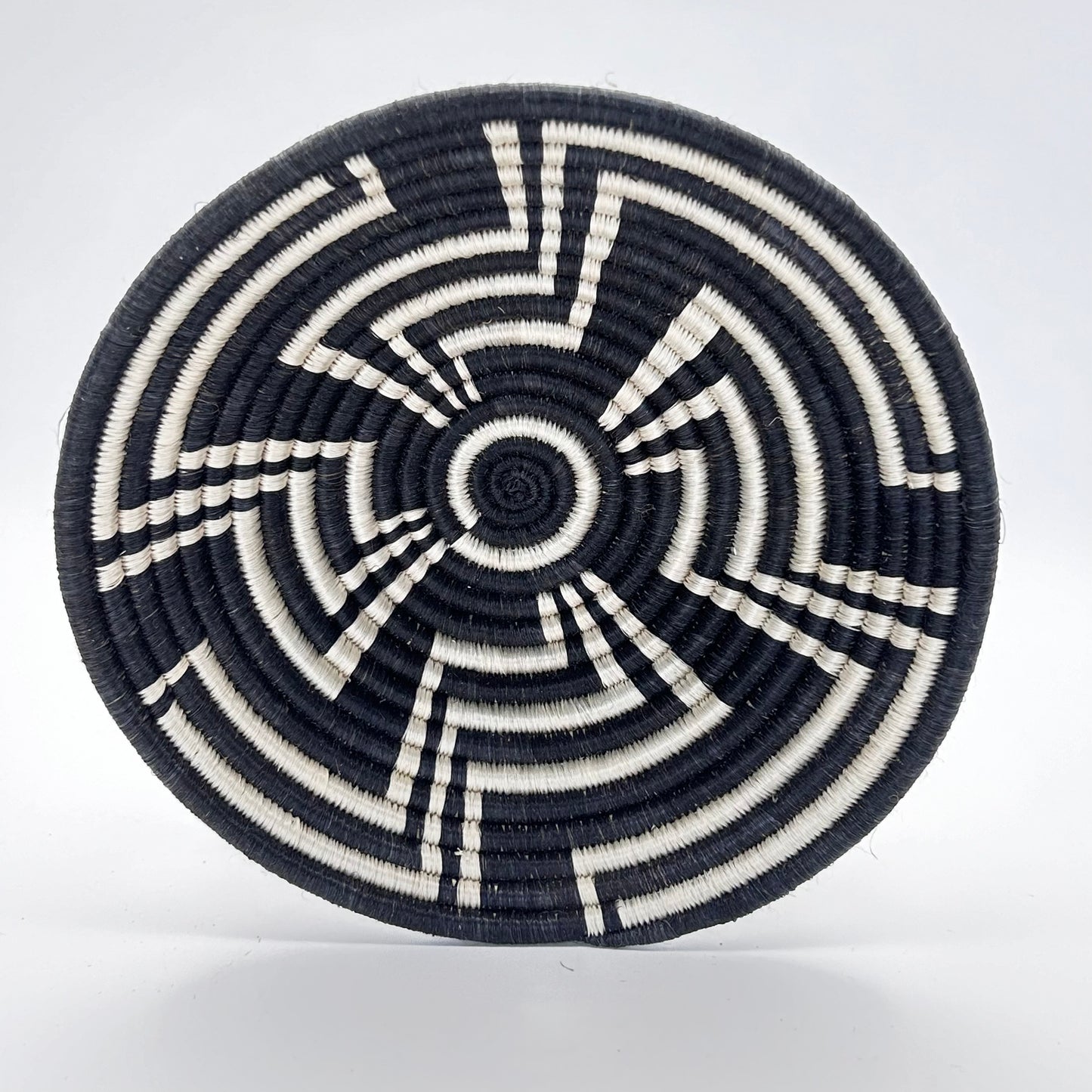 Bakuli Handwoven Bowl - Black & White Pattern Mini