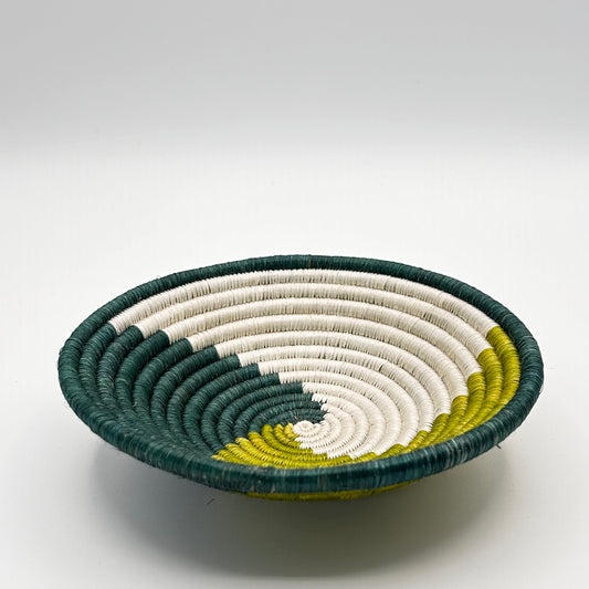 Bakuli Handwoven Bowl - Dark Green & Green Mini