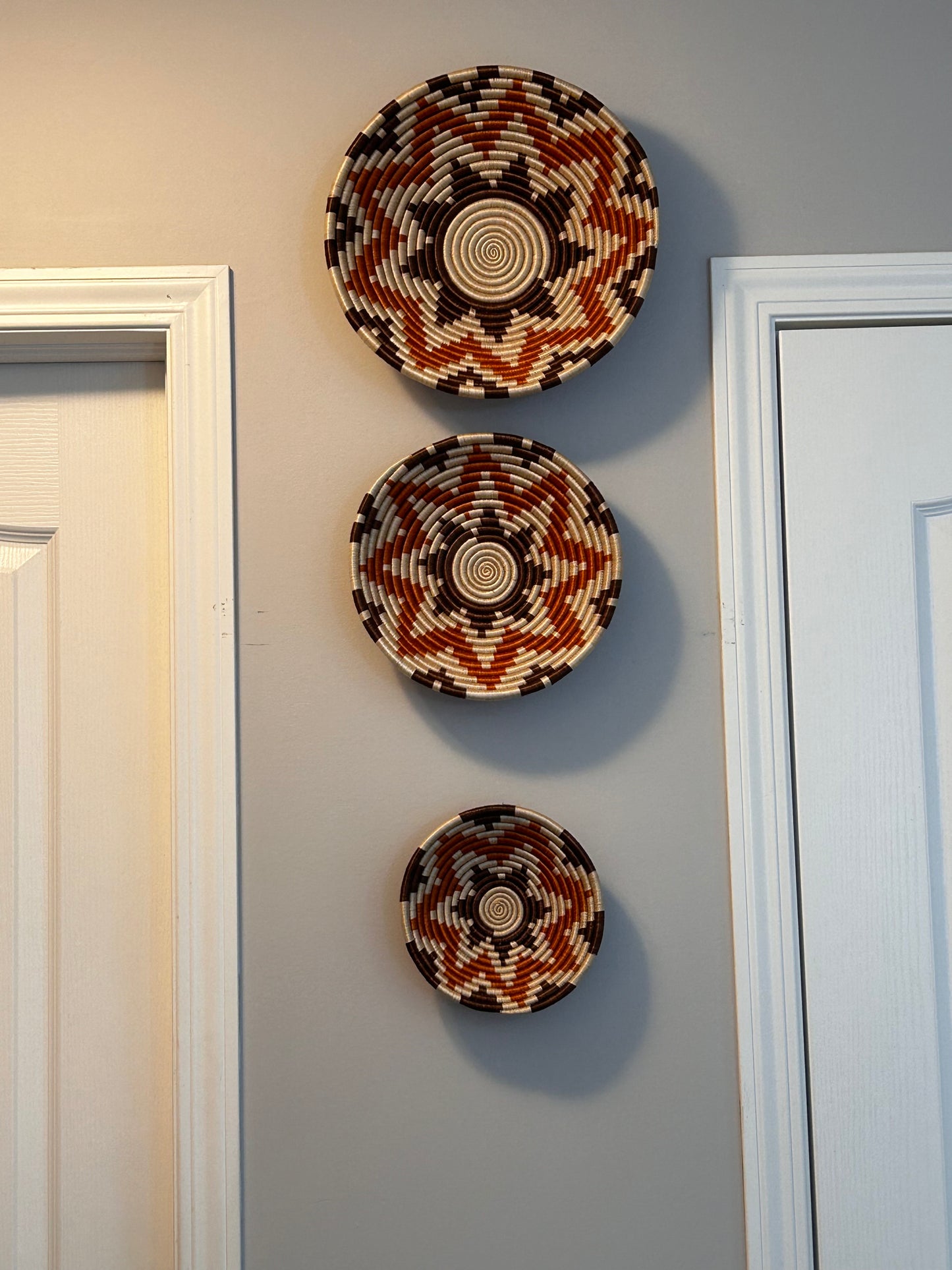 Bakuli Handwoven Bowl Set of 3 - Brown & Biege set