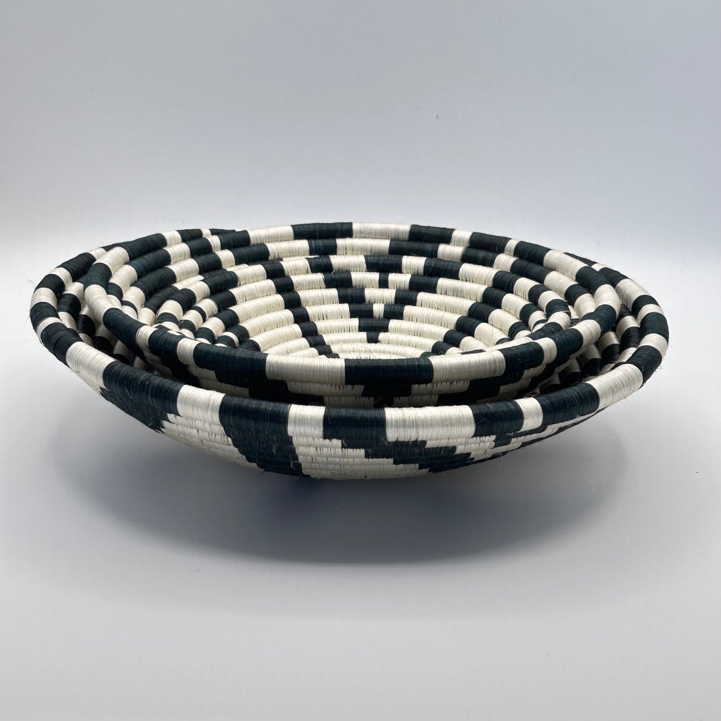 Bakuli Handwoven Bowl Set of 3 -Black & White set