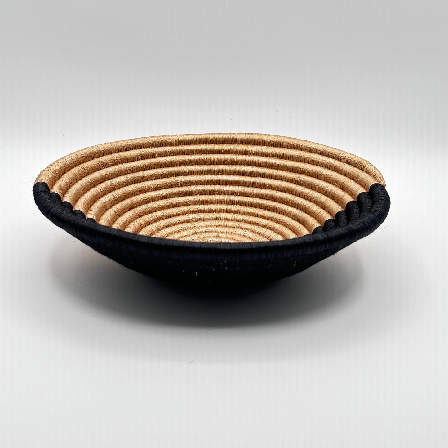 Bakuli Handwoven Bowl - Black & Beige - Small