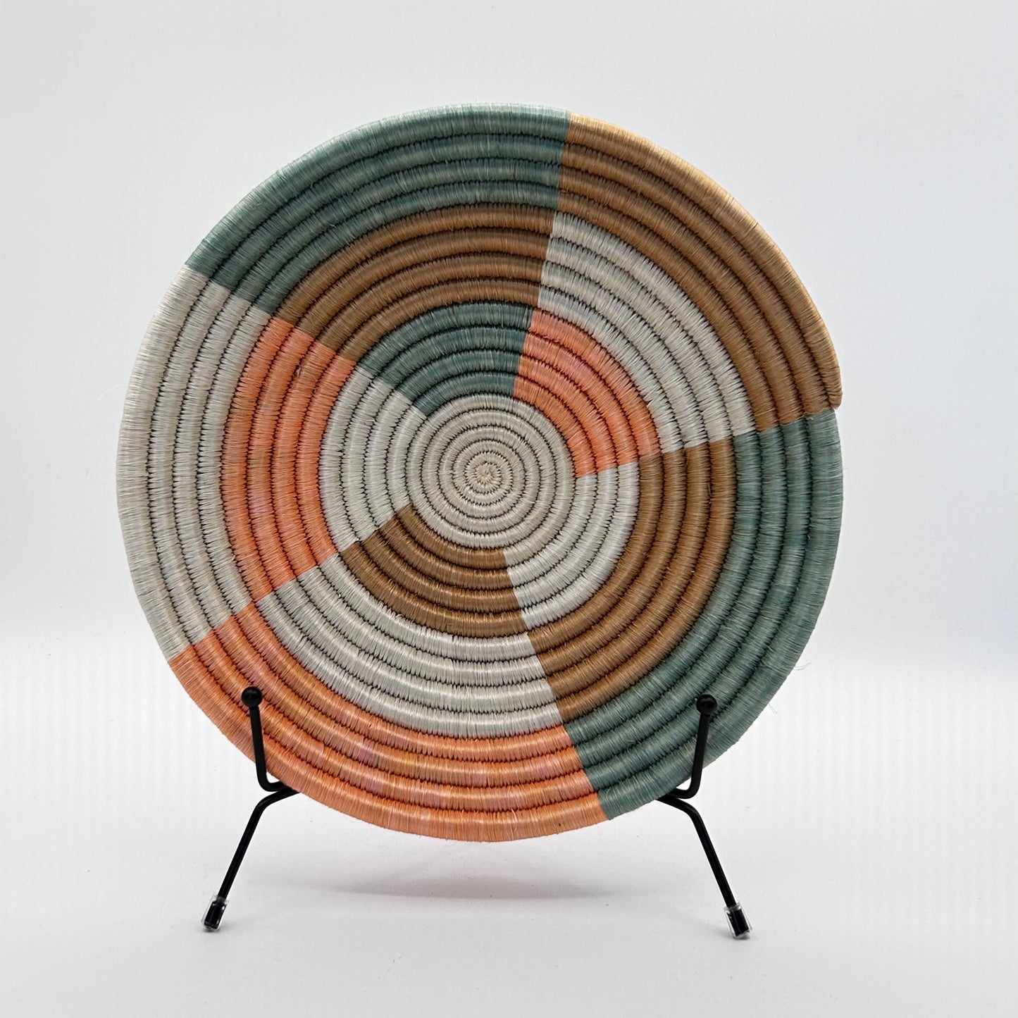 Bakuli Handwoven Bowl - Orange & Green - Small