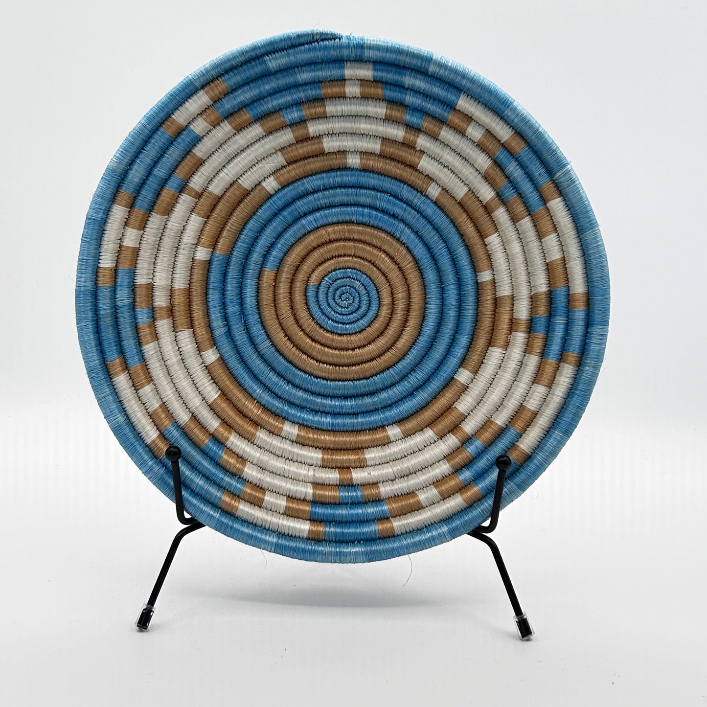 Bakuli Handwoven Bowl - Brown & Blue - Small