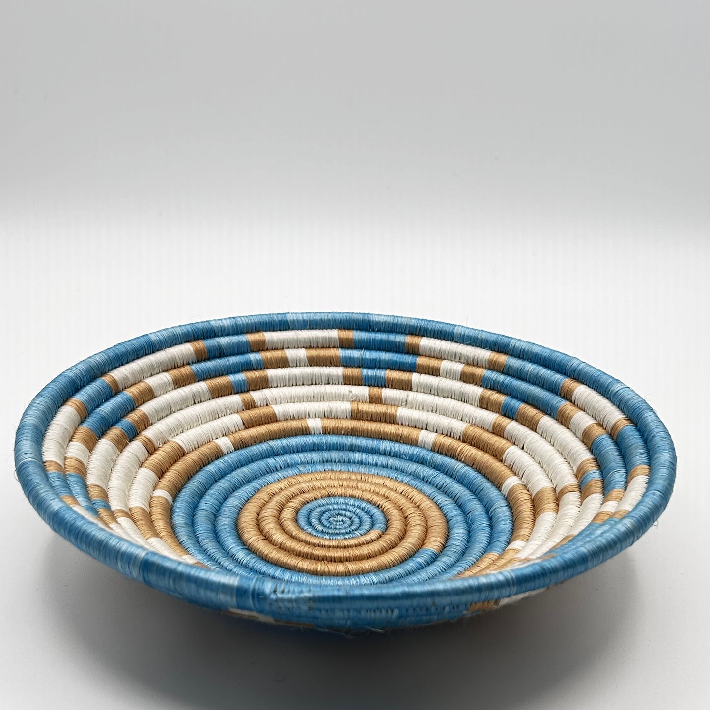 Bakuli Handwoven Bowl - Brown & Blue - Small