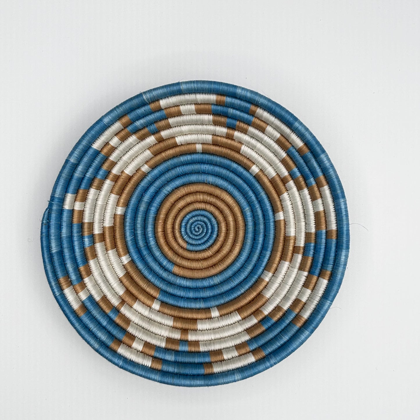 Bakuli Handwoven Bowl - Brown & Blue - Small