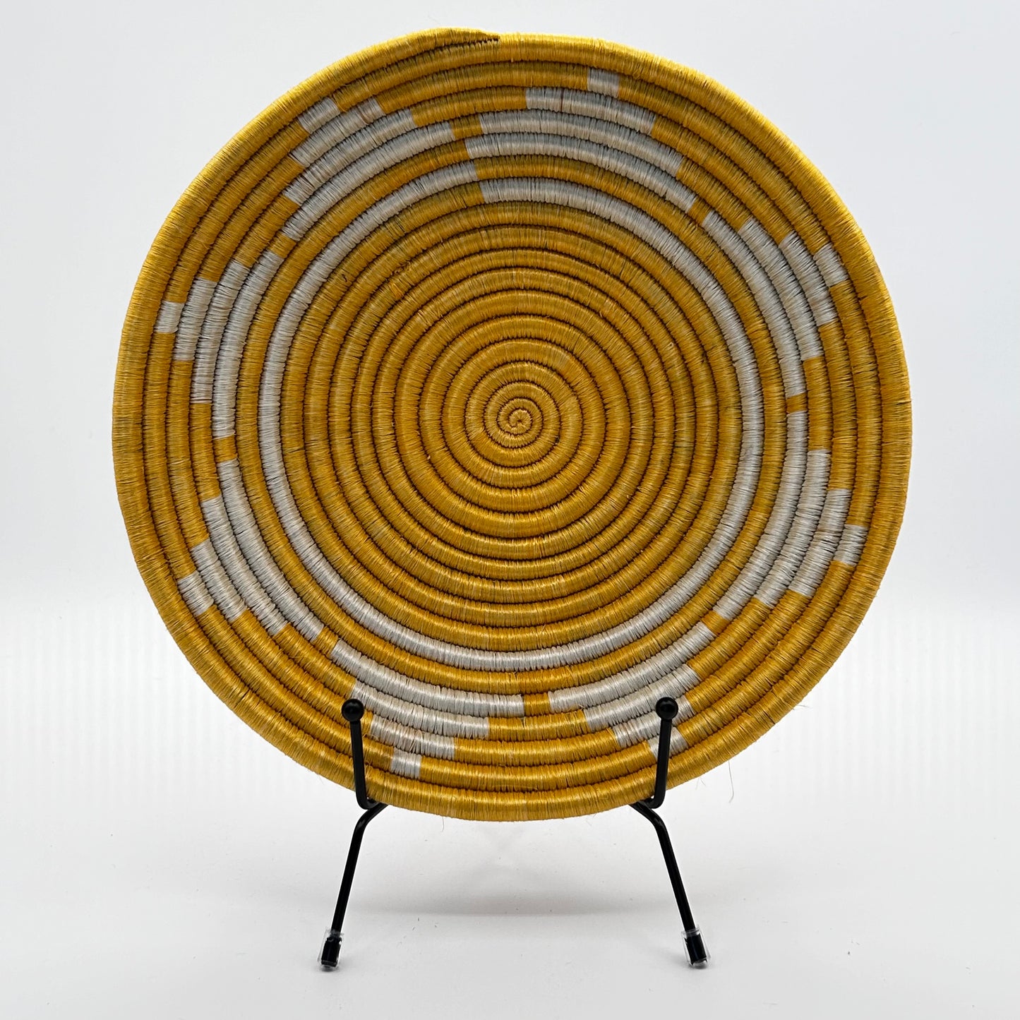 Bakuli Handwoven Bowl - Yellow & White - Small