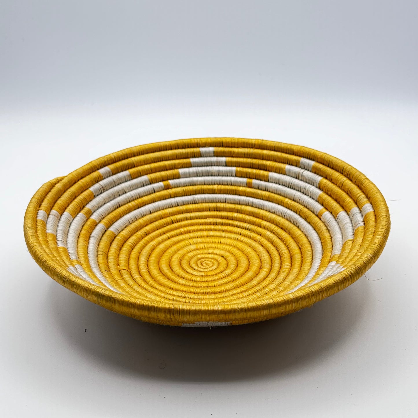 Bakuli Handwoven Bowl - Yellow & White - Small