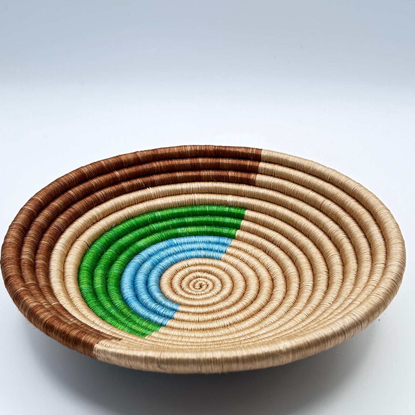 Bakuli Handwoven Bowl - Brown & Green - Small