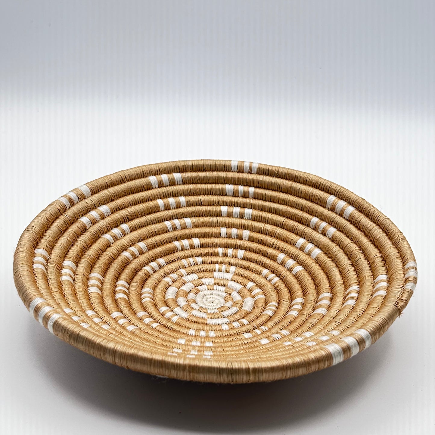 Bakuli Handwoven Bowl - Beige & White - Small