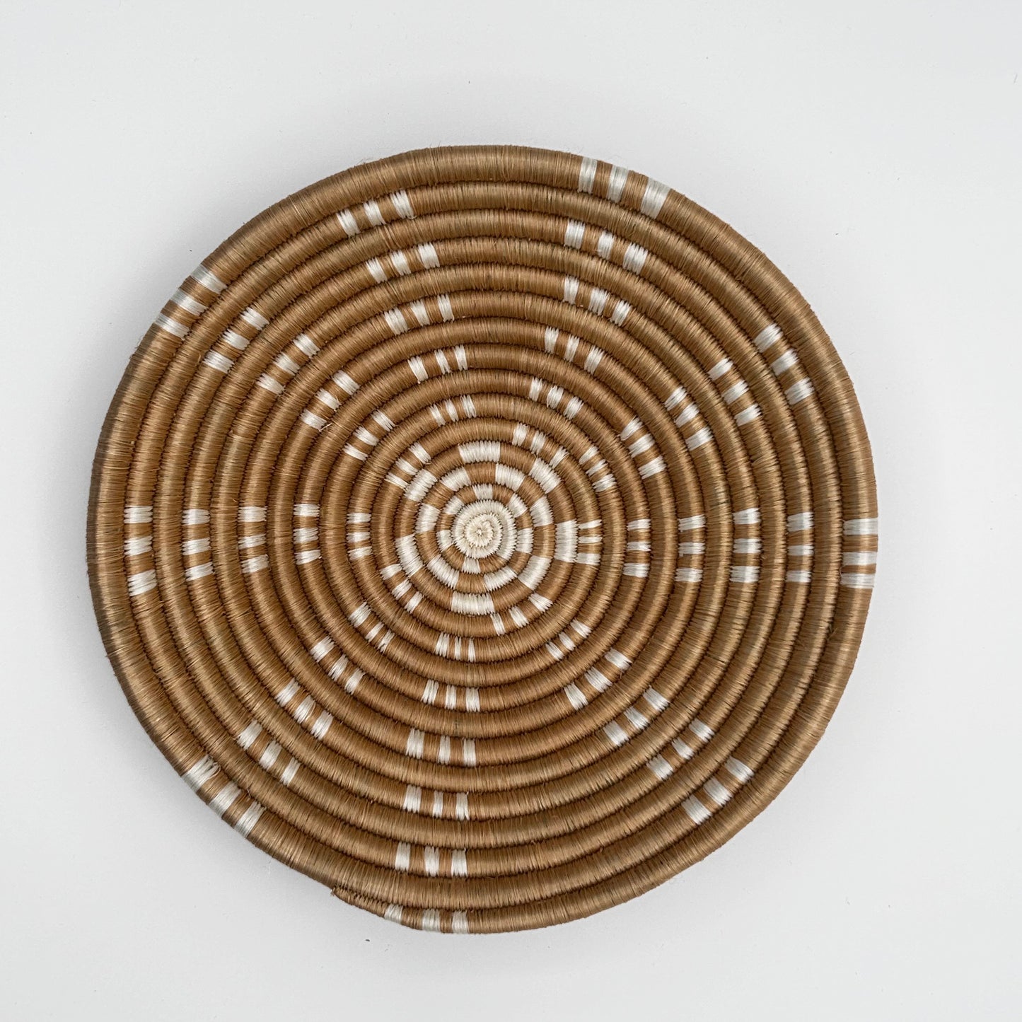 Bakuli Handwoven Bowl - Beige & White - Small