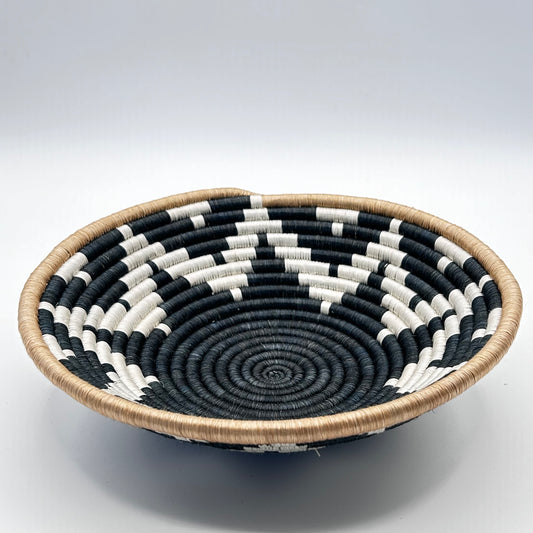 Bakuli Handwoven Bowl -Beige, Black,White - Small