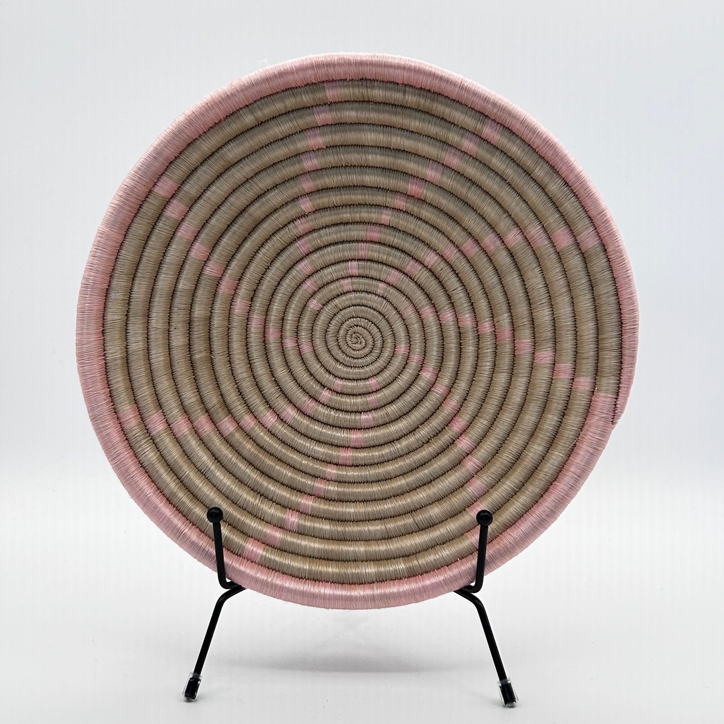 Bakuli Handwoven Bowl - Pink & Beige - Small