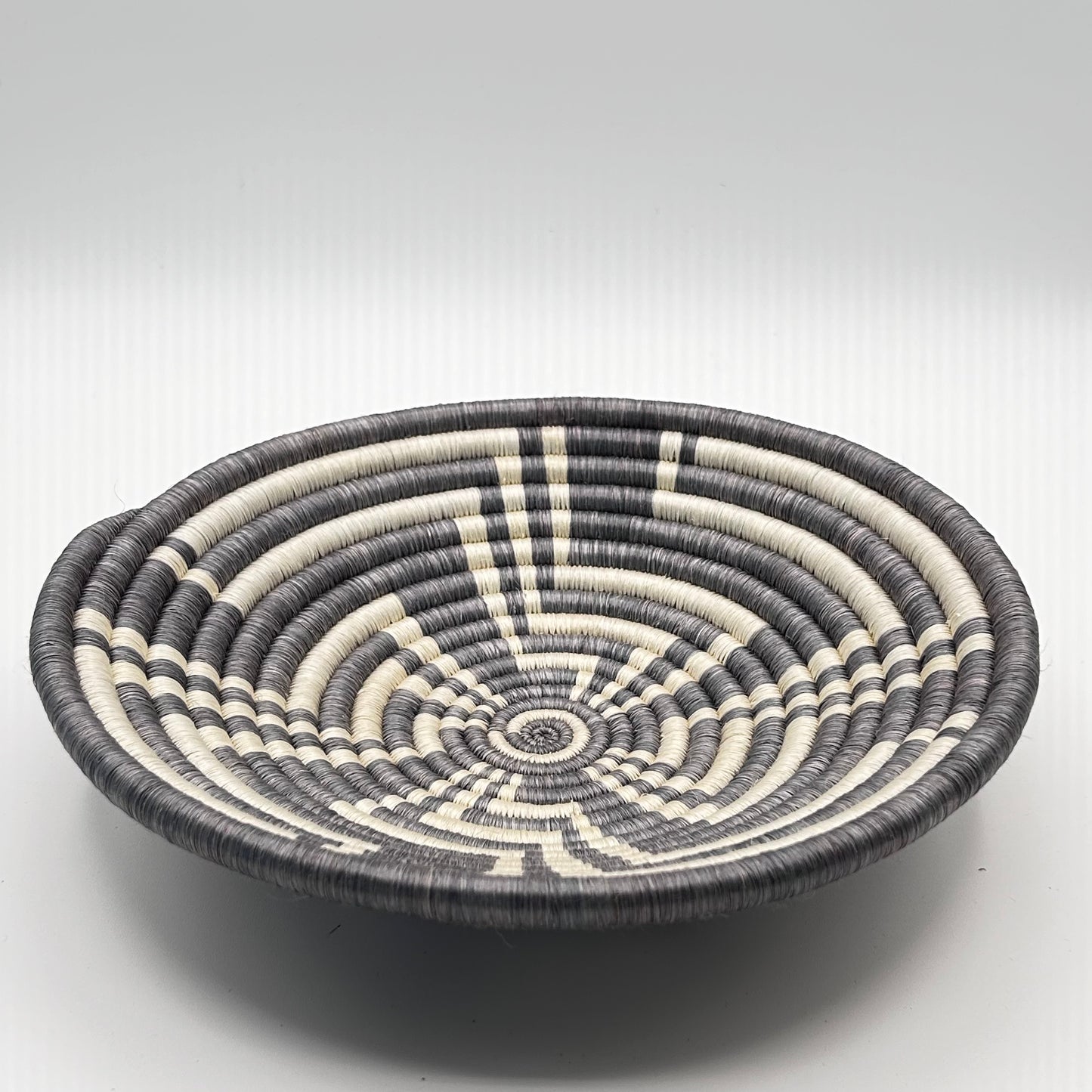 Bakuli Handwoven Bowl -Grey & White - Small