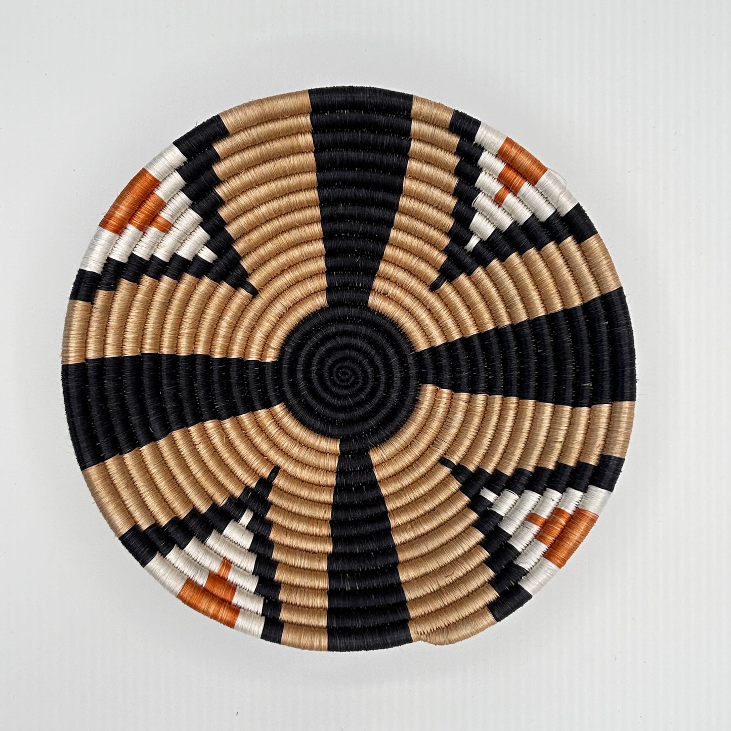 Bakuli Handwoven Bowl - Black & Beige - Small